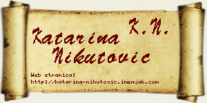 Katarina Nikutović vizit kartica